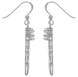 Jewelry Trends Sterling Silver Shooting Star Dangle Earrings with Clear CZ