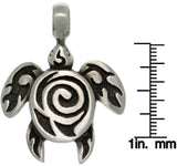 Jewelry Trends Pewter Sea Turtle with Tribal Spiral Unisex Pendant