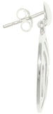 Jewelry Trends Sterling Silver Circle Cut Out Zebra Stripes Dangle Earrings