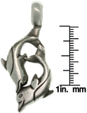Jewelry Trends Pewter Dolphin Lovers Pendant