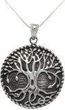 Jewelry Trends Sterling Silver Rope Edge Celtic Tree Of Life Pendant Necklace