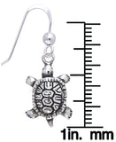 Jewelry Trends Sterling Silver Diamondback Turtle Dangle Earrings