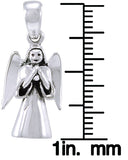 Jewelry Trends Sterling Silver Praying Angel Pendant on 18 Inch Box Chain Necklace