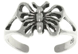 Jewelry Trends Sterling Silver Open Butterfly Wings Adjustable Toe Ring