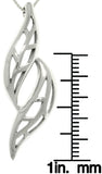 Jewelry Trends Sterling Silver Swirling Leaves Pendant with 18 Inch Box Chain Necklace