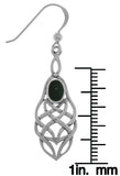 Jewelry Trends Sterling Silver and Black Onyx Celtic Knotwork Dangle Earrings