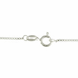 Jewelry Trends Sterling Silver and Amethyst Croix La Me'Re Fleur De Lis Pendant on 18 Inch Box Chain Necklace