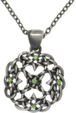 Jewelry Trends Pewter Celtic Knot Mandala Center Star Pendant with 24 Inch Link Chain Necklace