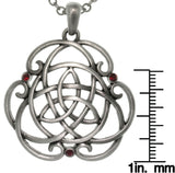 Jewelry Trends Pewter Alloy Celtic Trinity Knot Scroll Pendant with 23 Inch Chain Necklace