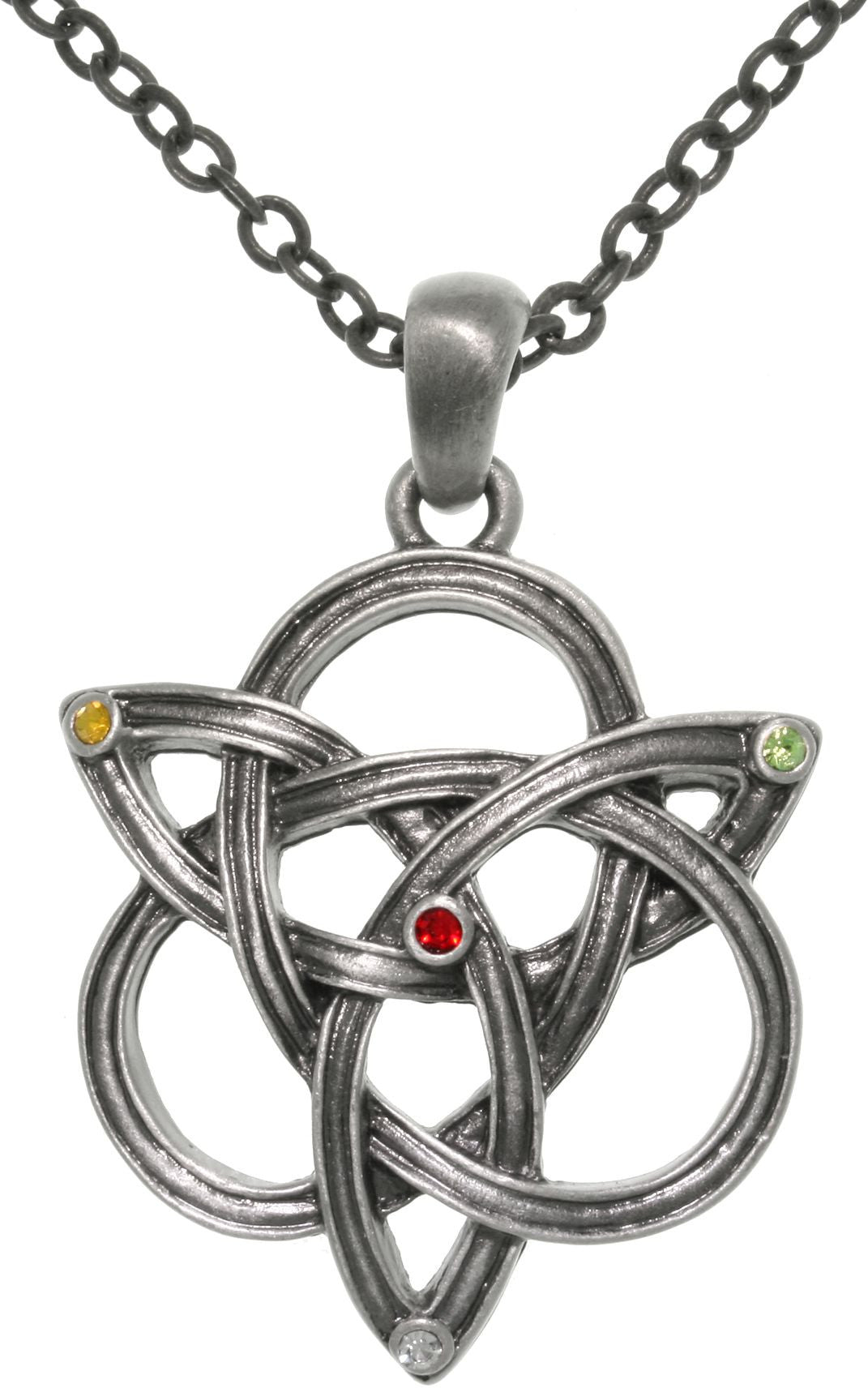 Jewelry Trends Pewter Celtic Knot Trinity Pendant on a 24 Inch Chain Necklace