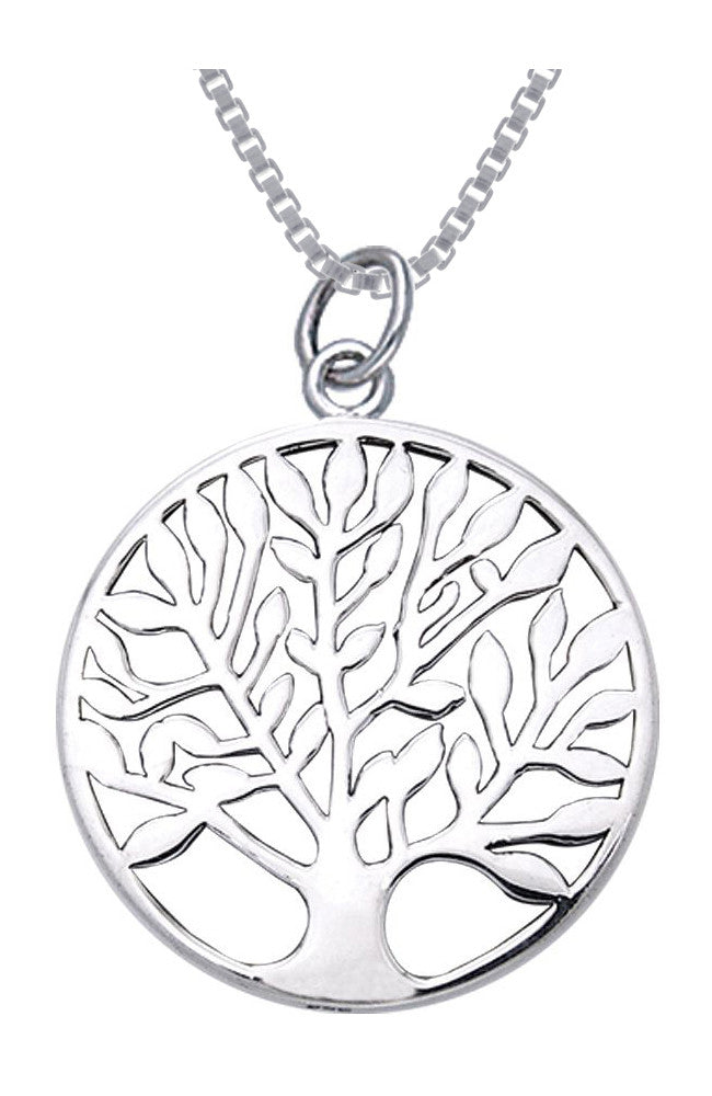 Celtic Tree of Life Round Necklace Sterling Silver & 18K Gold - Large —  Real Irish