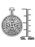 Jewelry Trends Sterling Silver Celtic Cross Templar Pendant Necklace 18"