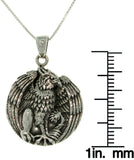 Jewelry Trends Sterling Silver Jody Bergsma Gryphon Pendant with 18 Inch Box Chain Necklace