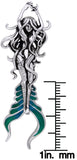 Jewelry Trends Sterling Silver Beautiful Atlantis Mermaid Pendant on 18 Inch Box Chain Necklace