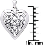 Jewelry Trends Sterling Silver Celtic Knot Eternal Heart Pendant on Box Chain Necklace Gift