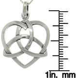 Jewelry Trends Sterling Silver Celtic Trinity Heart Pendant with 18 Inch Box Chain Necklace Gift