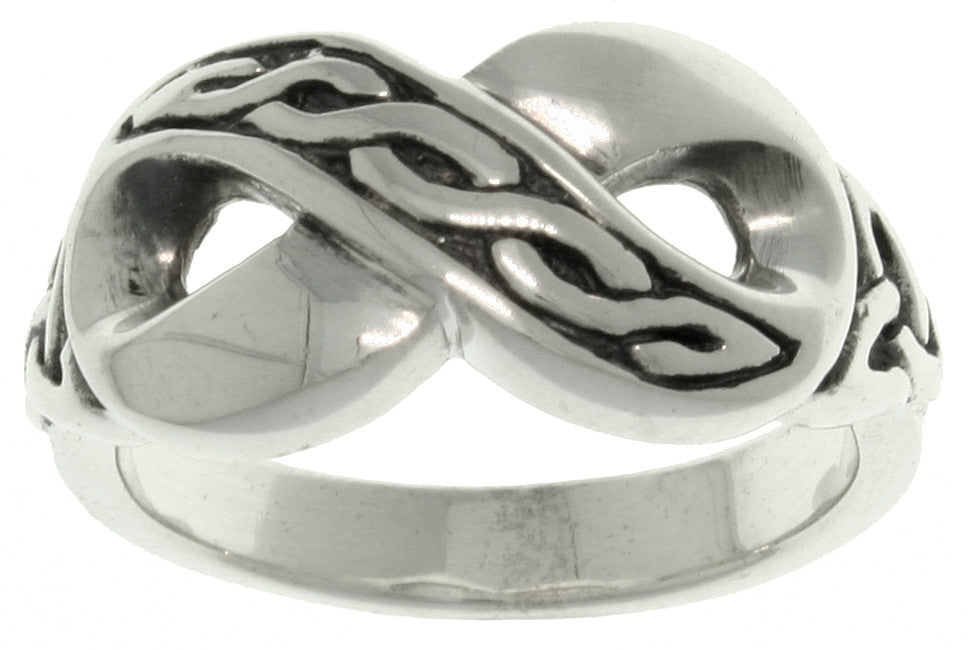 Jewelry Trends Sterling Silver Celtic Infinity Knot Band Ring Whole Sizes 5 - 13