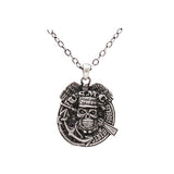 Jewelry Trends Pewter Marines Insignia with Skull Pendant on 24 Inch Chain Necklace