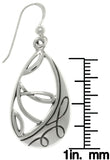Jewelry Trends Sterling Silver Teardrop Twist Dangle Earrings