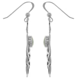 Jewelry Trends Sterling Silver and Black Onyx Celtic Knotwork Dangle Earrings