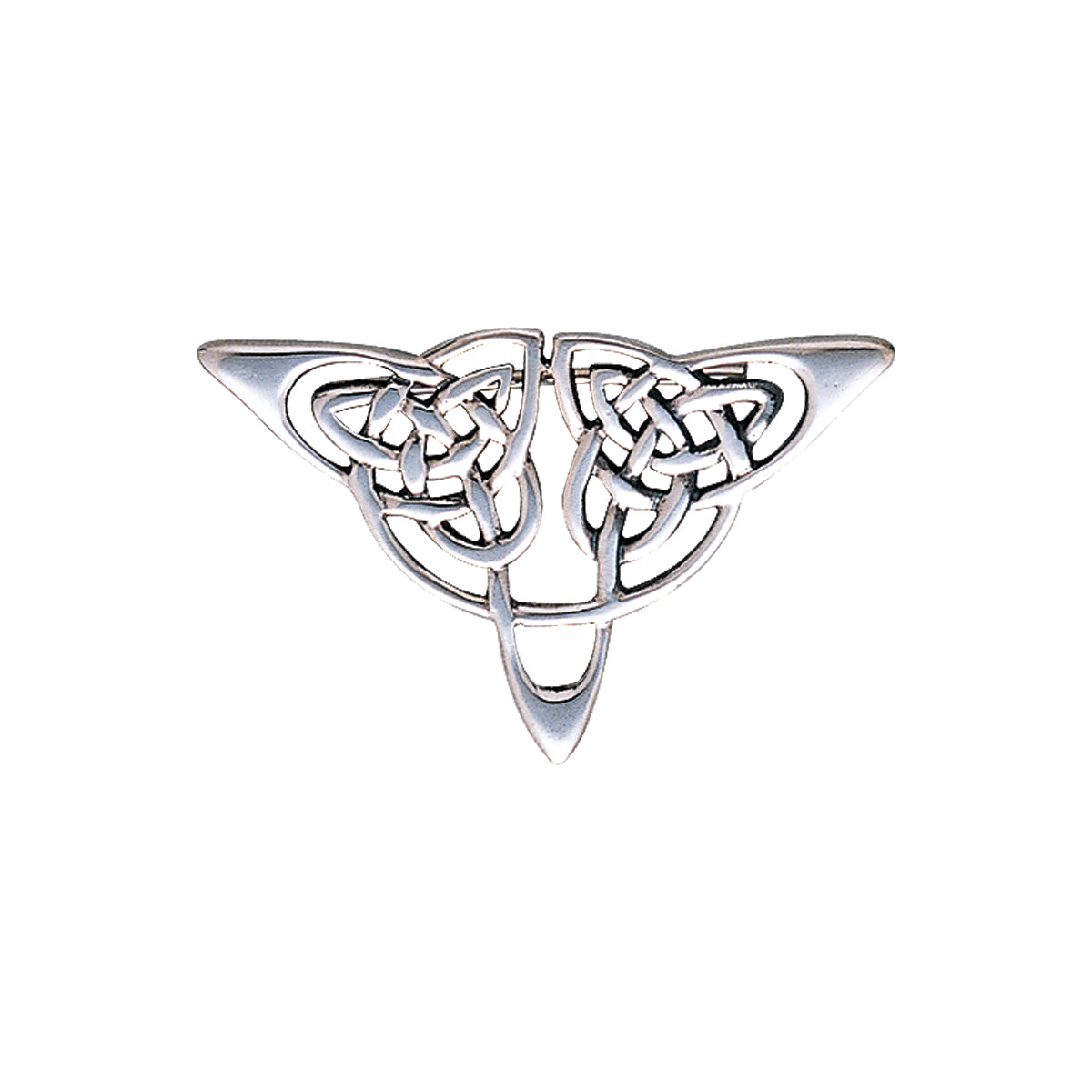 Jewelry Trends Sterling Silver Celtic Triangle Knot Brooch Pin