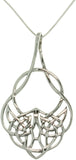 Jewelry Trends Sterling Silver Celtic Teardrop Knot Pendant with 18 Inch Box Chain Necklace