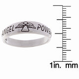 Jewelry Trends Sterling Silver Angel Power Band Ring Whole Sizes 5 - 10 - 5