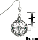 Jewelry Trends Pewter Celtic Circle Of Life and Good Fortune Dangle Earrings