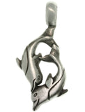 Jewelry Trends Pewter Dolphin Lovers Pendant