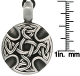 Jewelry Trends Pewter Celtic Medallion Unisex Pendant with Adjustable Black Cord Necklace