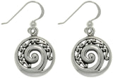 Jewelry Trends Sterling Silver Filigree Spiral Round Dangle Earrings