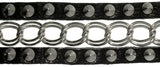 Jewelry Trends Silvertone Metal and Black Leather Stud Bracelet