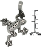 Jewelry Trends Antiqued Pewter Jumping Frog Pendant