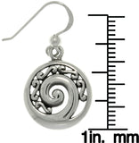 Jewelry Trends Sterling Silver Filigree Spiral Round Dangle Earrings