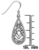 Jewelry Trends Sterling Silver Celtic Knotwork Teardrop Dangle Earrings
