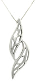 Jewelry Trends Sterling Silver Swirling Leaves Pendant with 18 Inch Box Chain Necklace