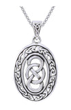 Jewelry Trends Sterling Silver Celtic Infinity Knot Pendant on 18 Inch Box Chain Necklace