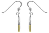 Jewelry Trends Sterling Silver Celtic Knot of Inner Connection Dangle Earrings with Gold-plating