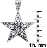 Jewelry Trends Celtic Knot Work Star Pentacle Sterling Silver Pendant Necklace 18"