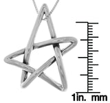 Jewelry Trends Freeform Five Point Star Sterling Silver Pendant Necklace 18"