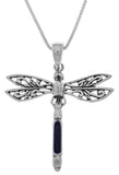 Jewelry Trends Sterling Silver Fancy Dragonfly Pendant