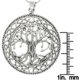 Jewelry Trends Sterling Silver Celtic Tree of Life Pendant with 18 Inch Box Chain Necklace