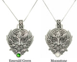 Jewelry Trends Sterling Silver Celtic Green Man Trinity Pendant on 18 Inch Box Chain Necklace Greenman