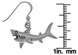 Jewelry Trends Sterling Silver Great White Shark Dangle Earrings Ocean Life Jewelry