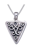 Jewelry Trends Sterling Silver Celtic Knot Triangle Pendant on 18 Inch Box Chain Necklace
