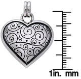 Jewelry Trends Sterling Silver Celtic Spiral Heart Pendant on 18 Inch Box Chain Necklace