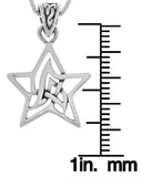 Jewelry Trends Sterling Silver Small Celtic Star Pendant on 18 Inch Box Chain Necklace