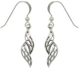 Jewelry Trends Sterling Silver Swirling Leaf Dangle Earrings