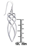 Jewelry Trends Sterling Silver Elegant Celtic Knot Work Long Dangle Earrings