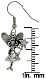 Jewelry Trends Pewter Magic Pixie Fairy with Crystal Wand Dangle Earrings